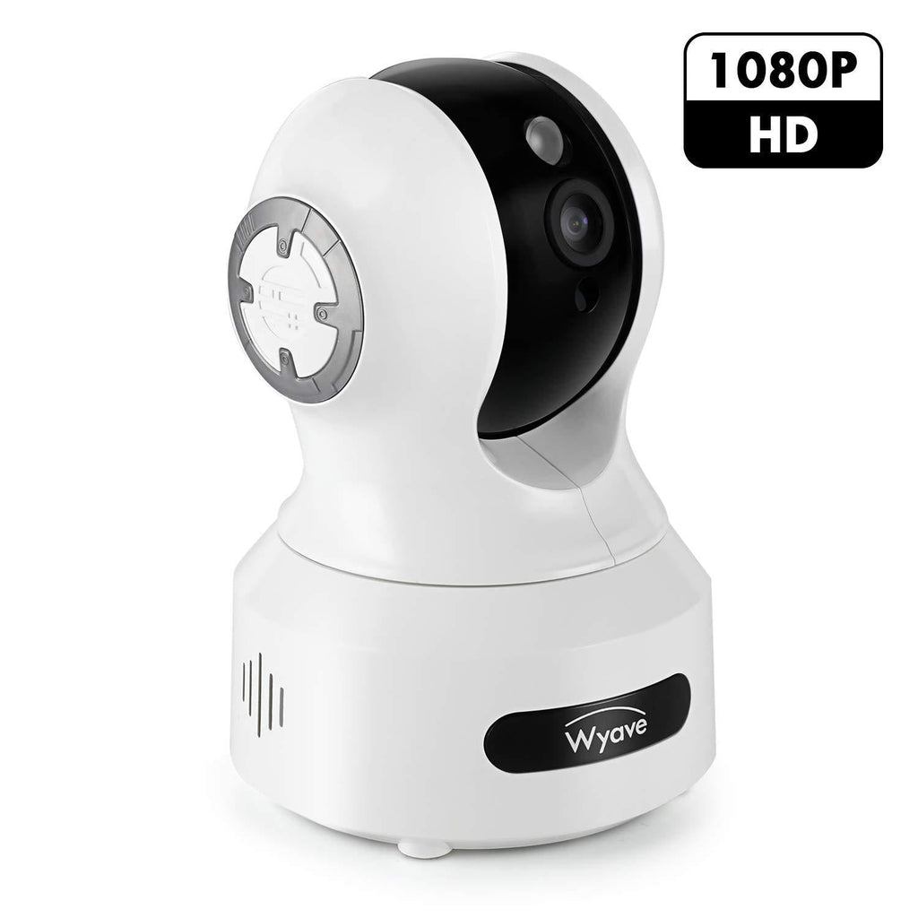 Wyave Indoor Baby/Pet Monitor and Home Security Camera,Works with Alexa,Free 32GB SD Card,Support Pan/Tilt,1080P HD Video,Motion/Sound Detection,2-Way Audio 1080P Pan/Tilt - PawsPlanet Australia
