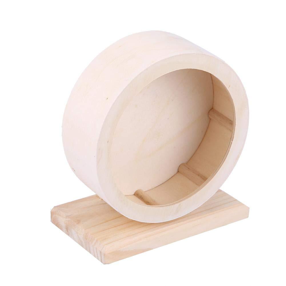 Hamster Running Toy, Wooden Exercise Wheel Pets Funny Running Wheel Natural Running Tools for Cute Little Pets Hamsters Gerbils Chinchillas Guinea Pigs Animals(M) - PawsPlanet Australia