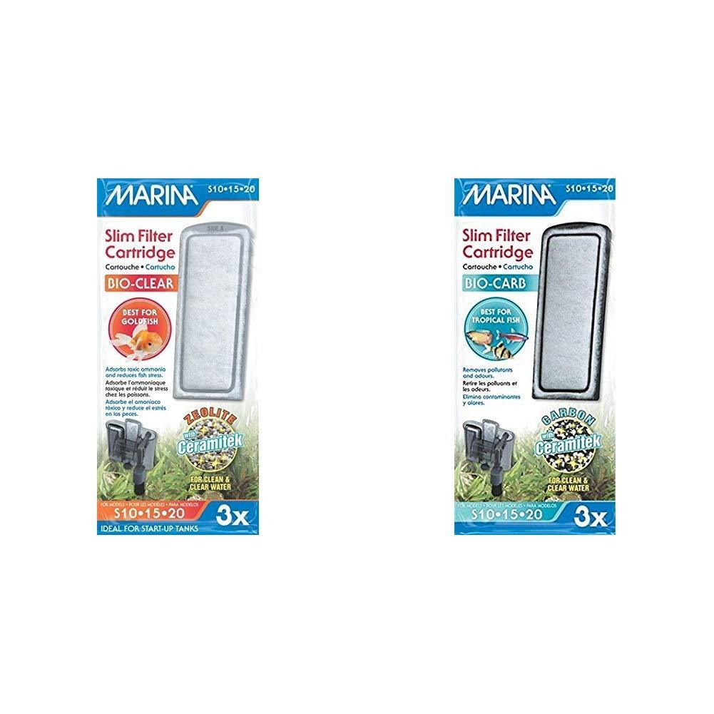 [Australia] - Marina Slim Filter Zeolite Plus Ceramic Cartridge - 3-Pack Slim Filter Carbon Plus Ceramic Cartridge, (3 Pack), 3 Cartridges Each 