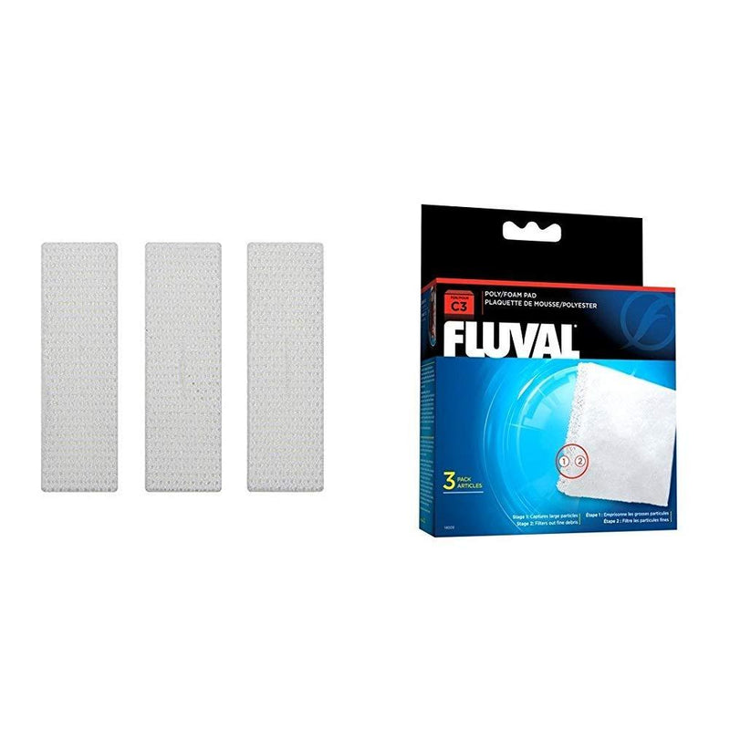 [Australia] - Fluval C3 Bio-Screen - 3-Pack C3 Poly Foam Pad - 3-Pack 