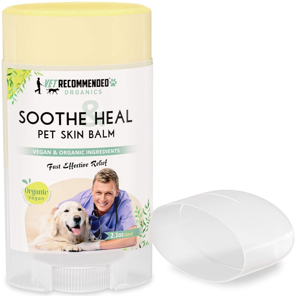 Soothe & Heal Balm for Dogs & Cats - Organic & Vegan Ingredients to Relieve Skin Irritations Fast. Natural Hot Spot Treatment for Dry Itchy Skin. All Skin, Snout and Paws. (USA Made - 2.1oz - 62ml) - PawsPlanet Australia