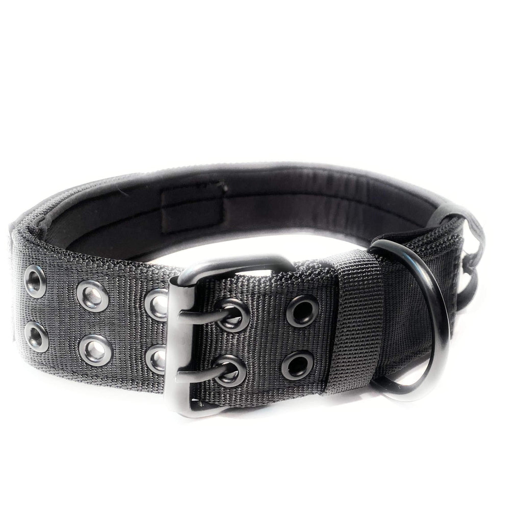 [Australia] - Toughy Duffy Dogs Military Style Medium Black Dog Collar 