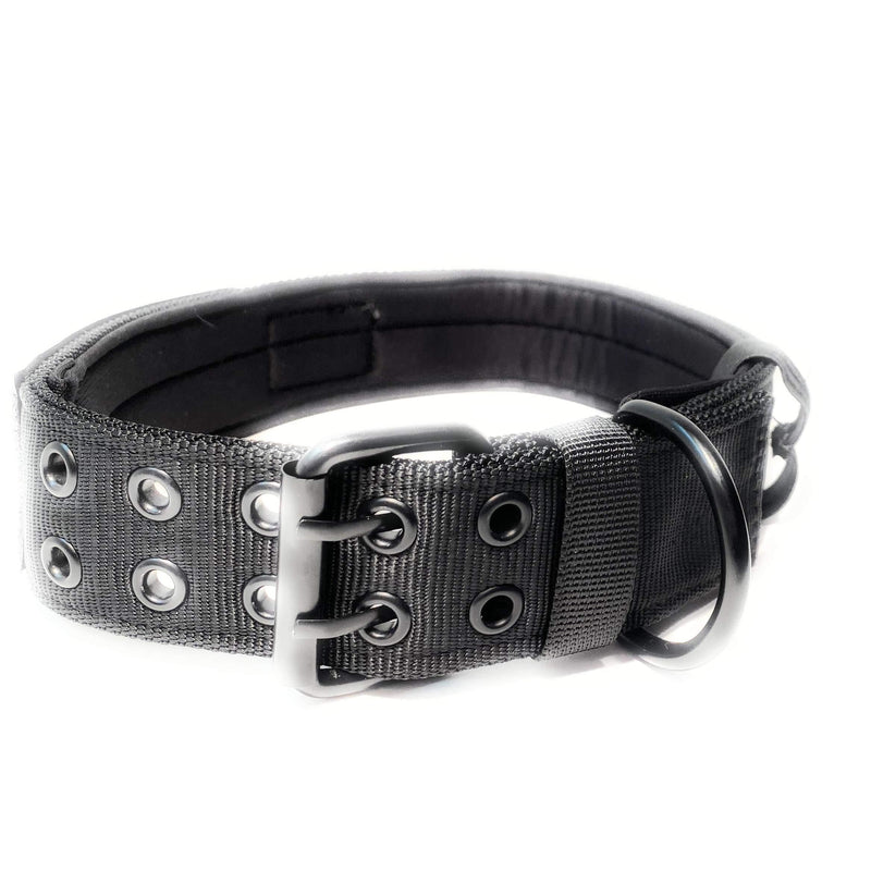 [Australia] - Toughy Duffy Dogs Military Style Large Black Dog Collar 