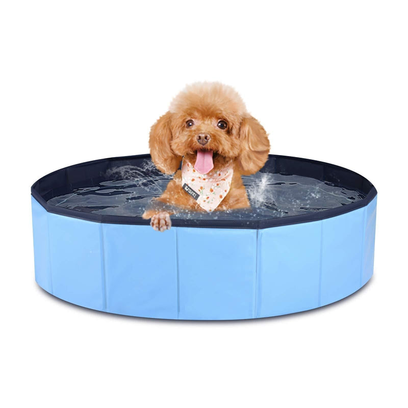 MorTime Foldable Dog Pool Portable Pet Bath Tub Large Indoor & Outdoor Collapsible Bathing Tub for Dogs and Cats S, 31" x 8" - PawsPlanet Australia