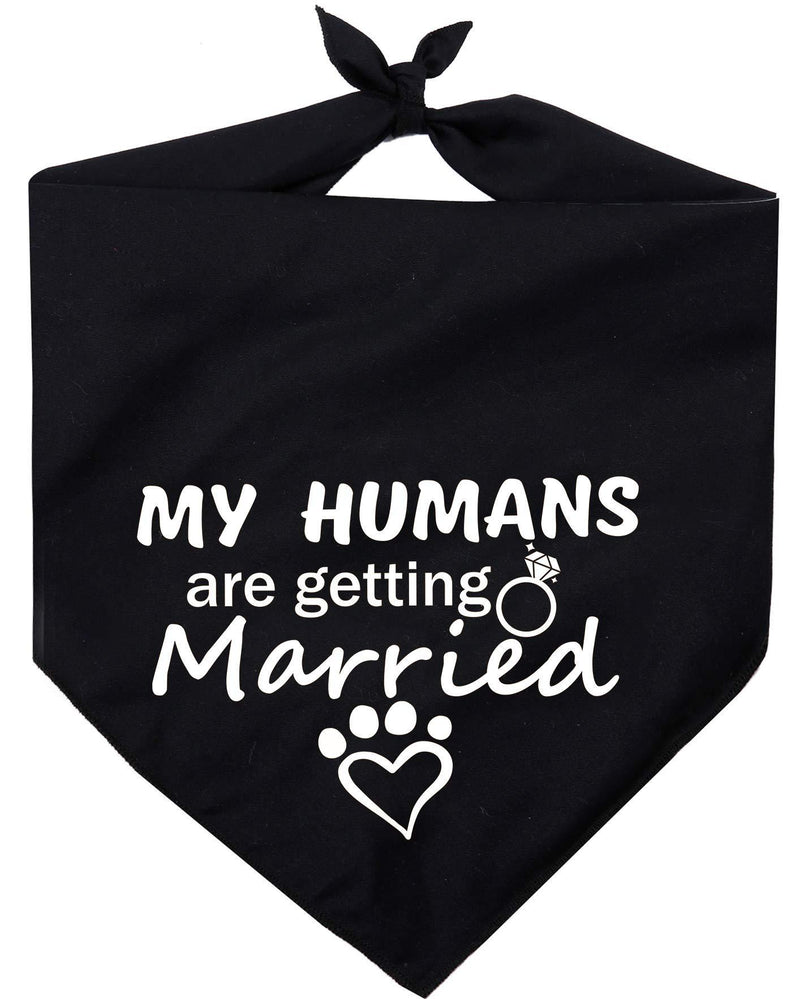 Pawskido My Humans are Getting Married Dog Bandana, Dog Wedding Bandana,Reversible Triangle Bibs Pet Scarf - PawsPlanet Australia