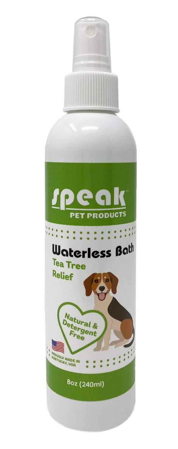 [Australia] - Speak Pet Products Natural Moisturizing Tea Tree Relief Waterless Bath Spray, 8 Ounce Bottle 