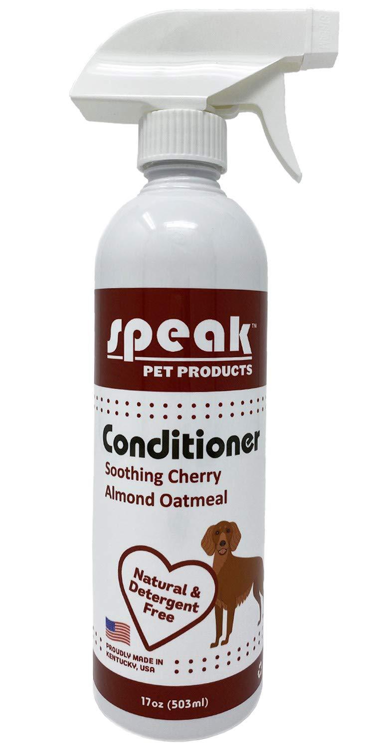 [Australia] - Speak Pet Products Natural Moisturizing Soothing Cherry Almond Oatmeal Conditioning Spray, 17 Ounce Bottle 