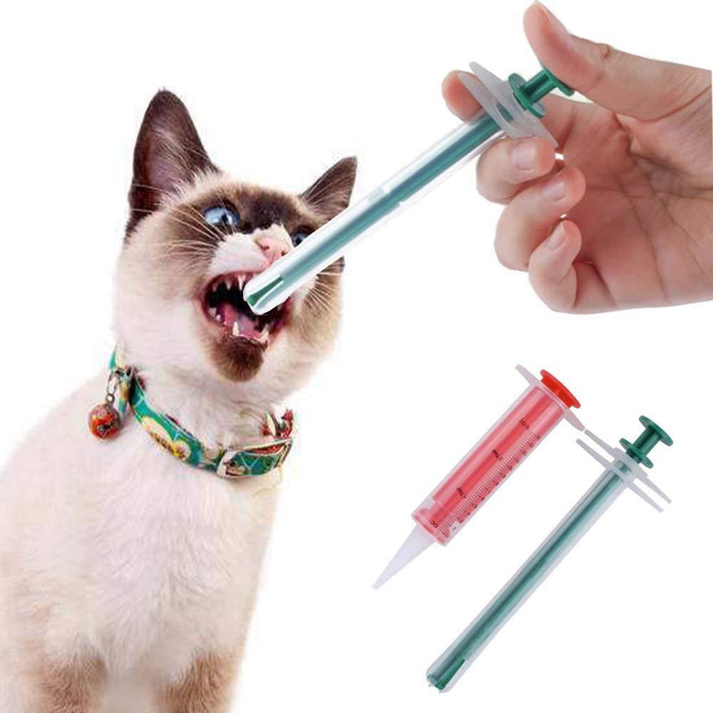 [Australia] - Dearjana Pet Medicine Feeder - Pet Pill Poppers Handy Durable Pet Pill Dispenser Oral Tablet Capsule or Liquid Medical Feeding Tool Kit Silicone Syringes for Cats Dogs Small Animals 
