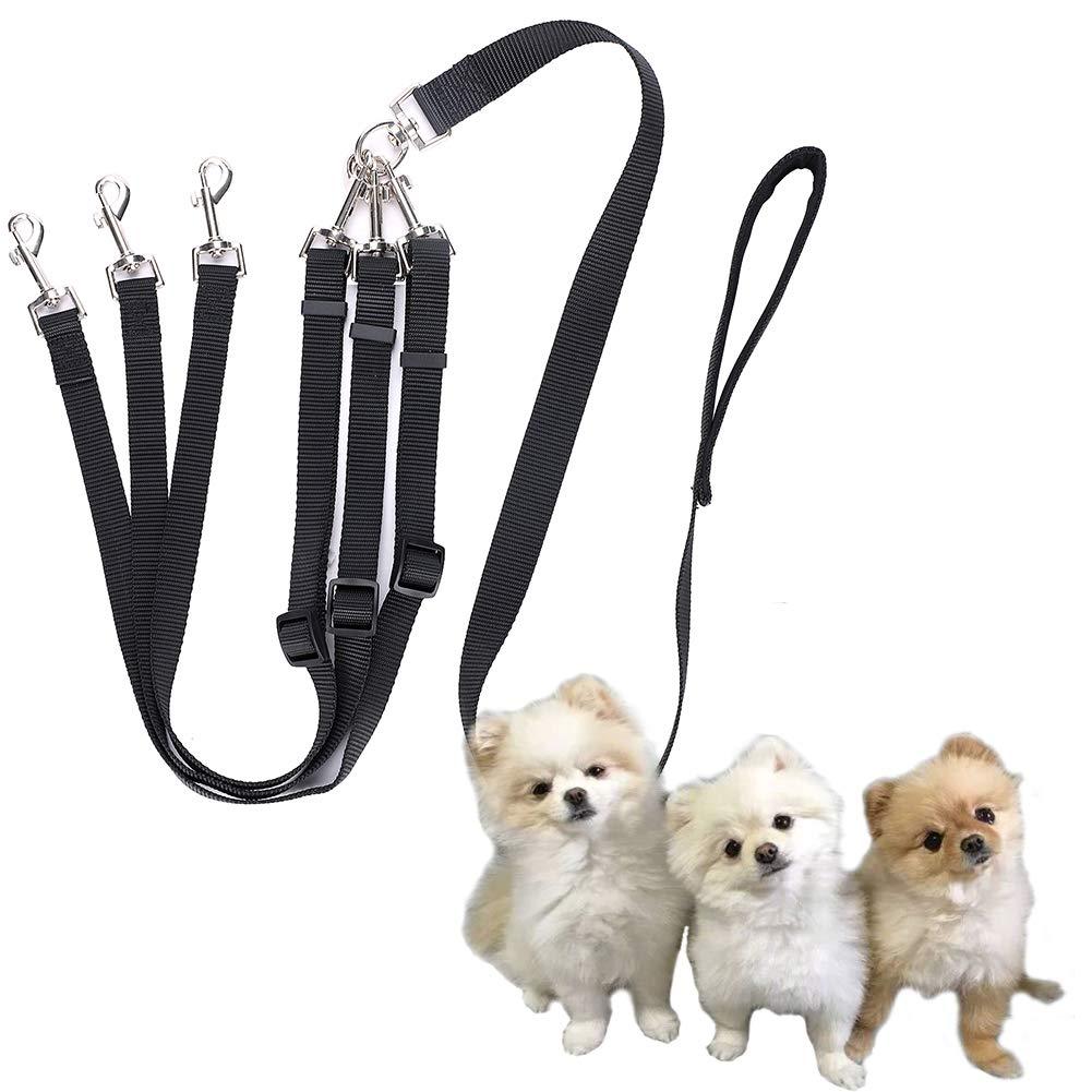 IBLUELOVER 3 in 1 Dog Leash Detachable 3 Way Dog Lead with Padded Handle, No Tangle Triple Dog Splitter Lead Coupler Sturdy Nylon Dog Training Leash for Walking 1 2 3 Dogs - PawsPlanet Australia