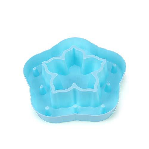 [Australia] - Dog Slow Feeder Bowl, Interactive Fun Food & Water Puzzle Bowl, Prevent Choking, Pet Slow Down Eating Feeding Dishes, Durable, Healthy Design for Dogs & Cats Blue 