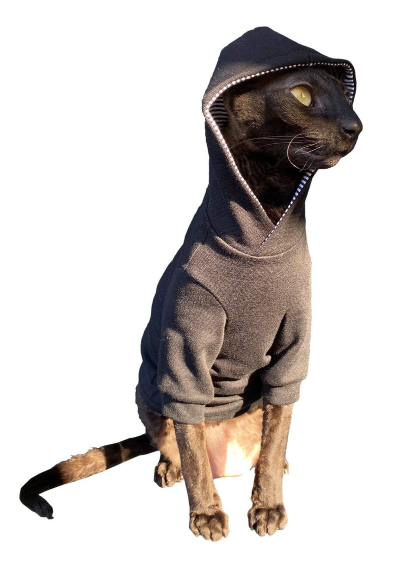 [Australia] - Kotomoda Sphynx Cat's Hoodie InBlack Naked Cat Hairless Cat Clothes M 