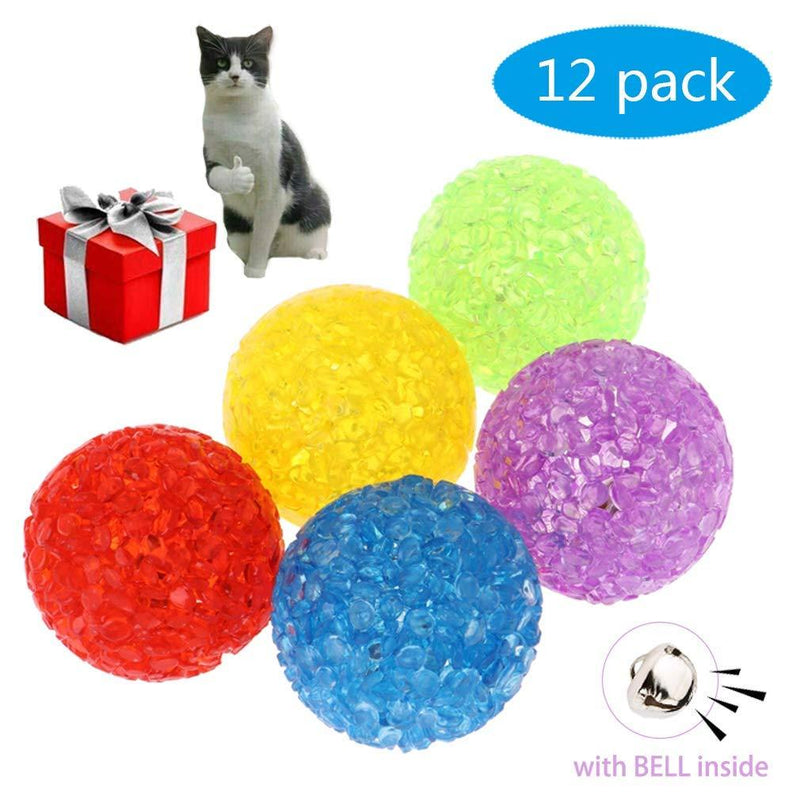 [Australia] - UHKZ Cat Toys Balls with Bells,The Best Cat Toys of Keeps Busy for Cat. Safe and Lightweight Give Your Cat Enjoy a Happy Hour,Pack of 12 