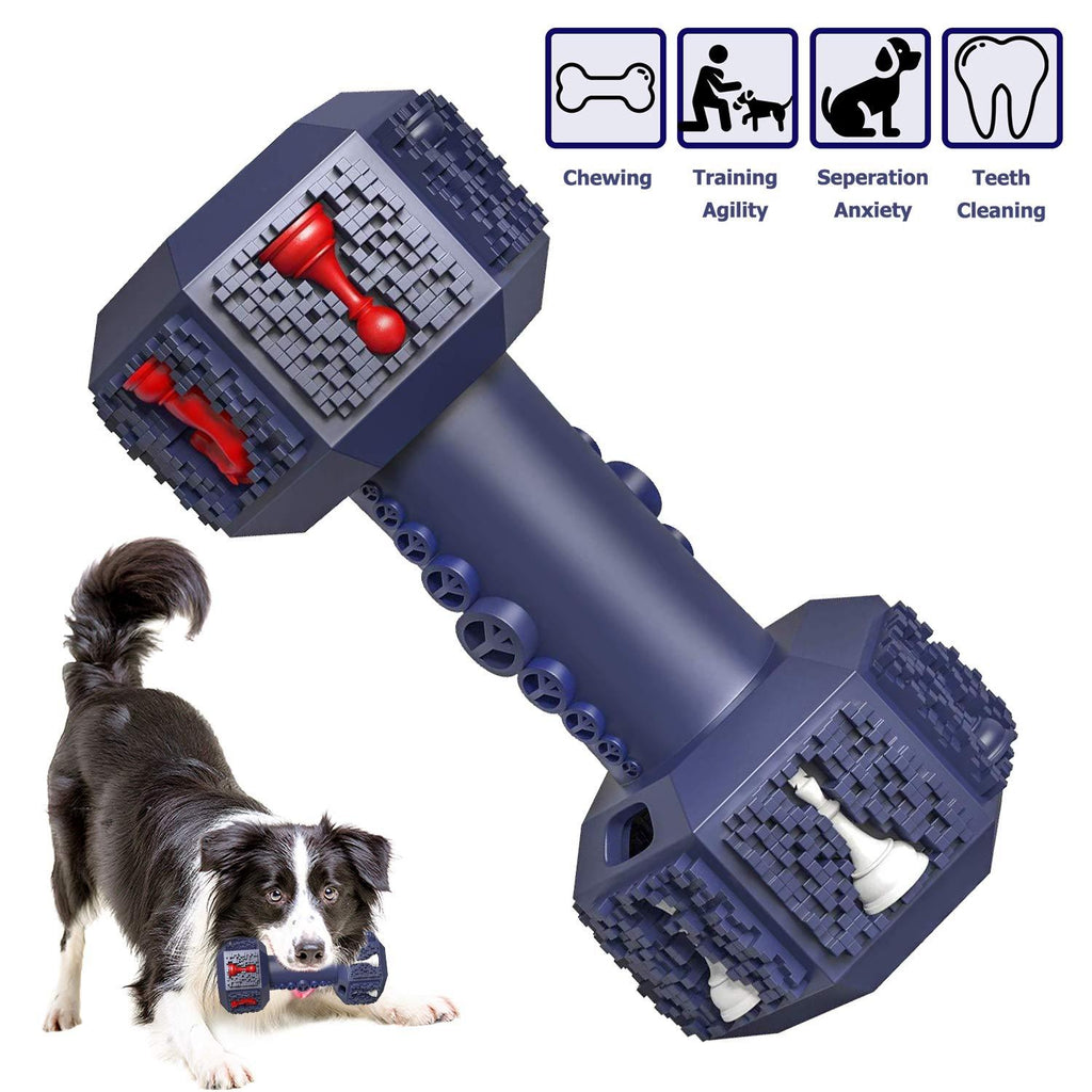 [Australia] - Dog Chew Toys for Aggressive Chewers - Indestructible Dog Toys, Long Lasting Natural Rubber Dental Cleaning Chew Toy and Treat Dispenser for Medium and Large Dogs 