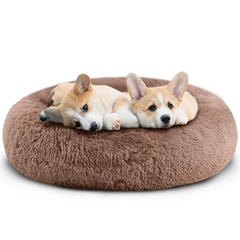 [Australia] - Small Dog Cat Bed - Comfortable Donut Calming Dog Bed, Ultra Soft Washable Dog Bed for Small Dogs (23"X23") 
