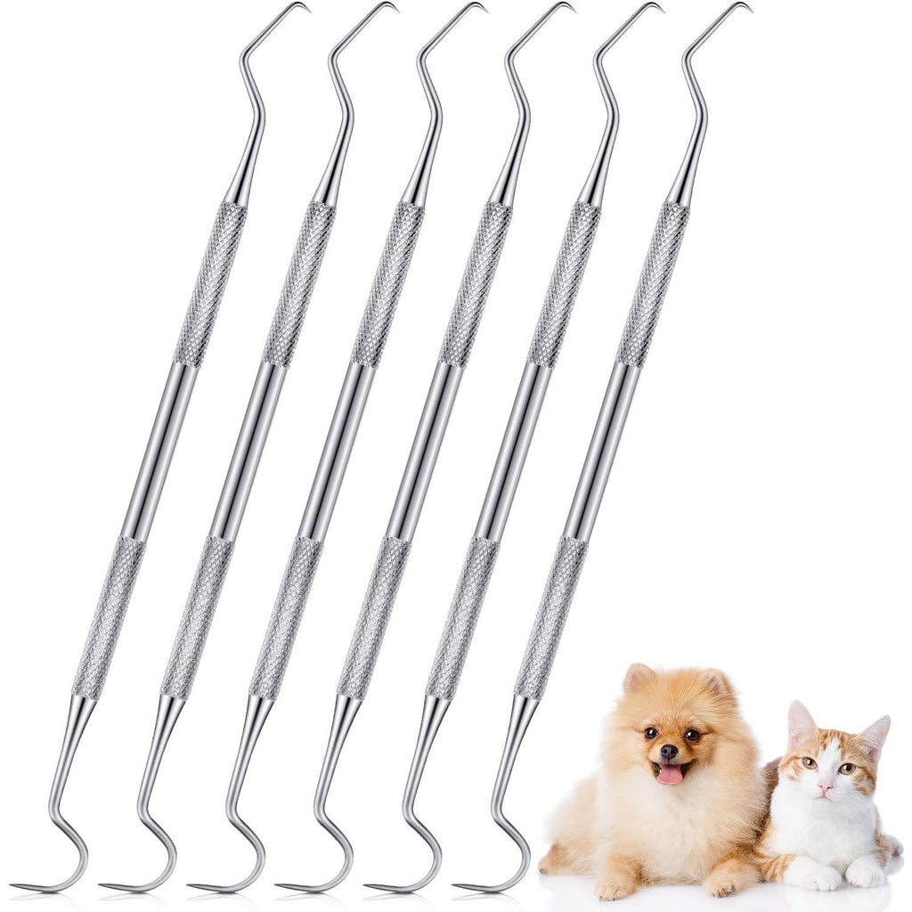 BBTO 6 Pieces Dental Tartar Scraper Tool Double Sided Dental Scraper Stainless Steel Tartar Remover for Pet Teeth Cleaning Stains Remover Tools - PawsPlanet Australia