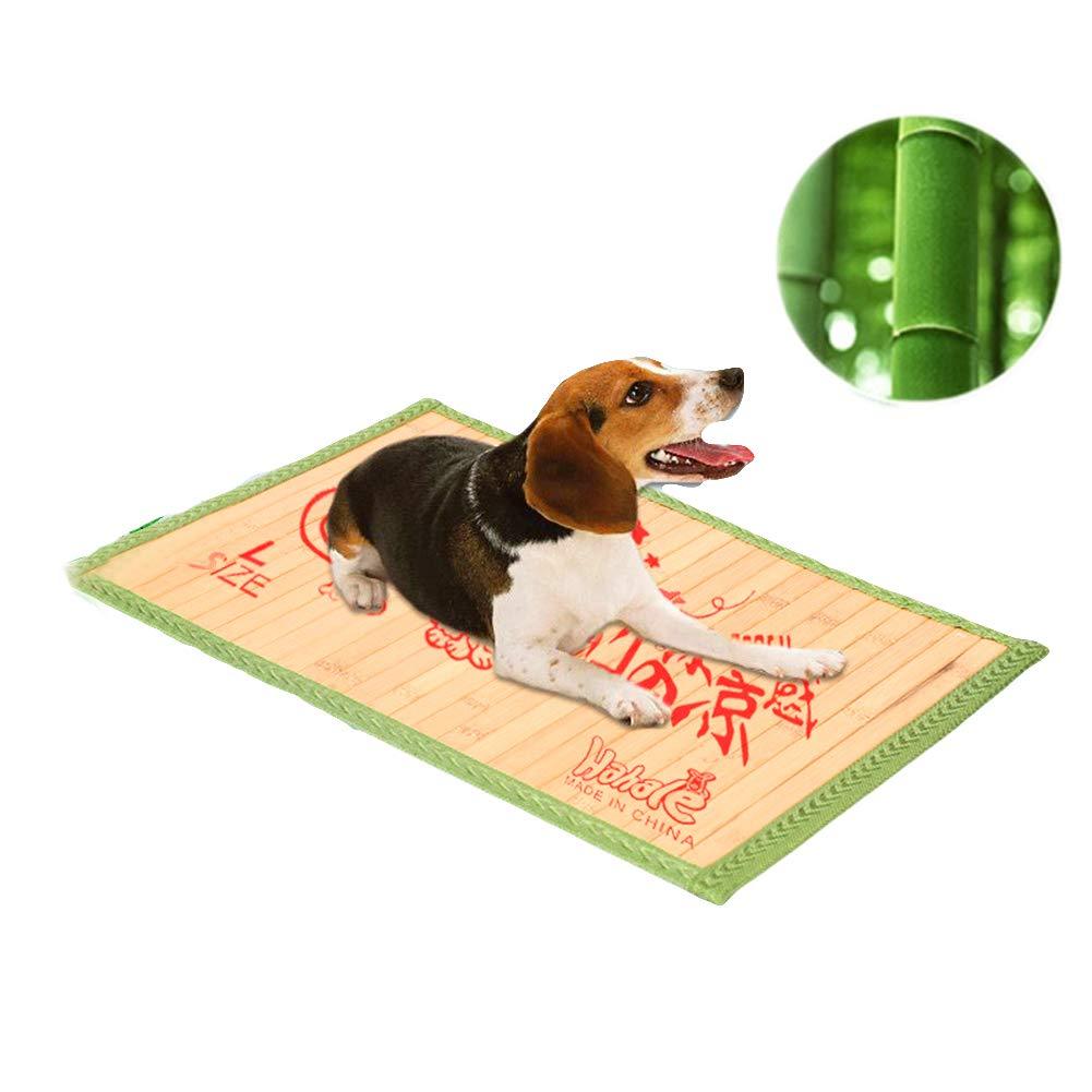 [Australia] - Yu-Xiang Dog Bamboo Mat Cat Summer Ice Pad Puppy Bed Pet Cooling Pad Small Dog Breathable Mattress M 