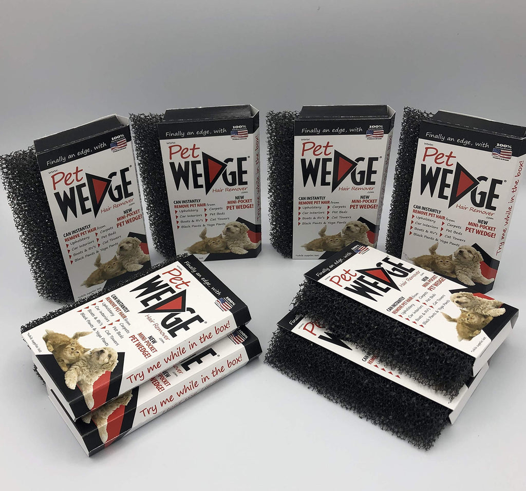 [Australia] - Pet Wedge Mini-Pocket Pet Hair Remover 8 Pack Bonus Pack 