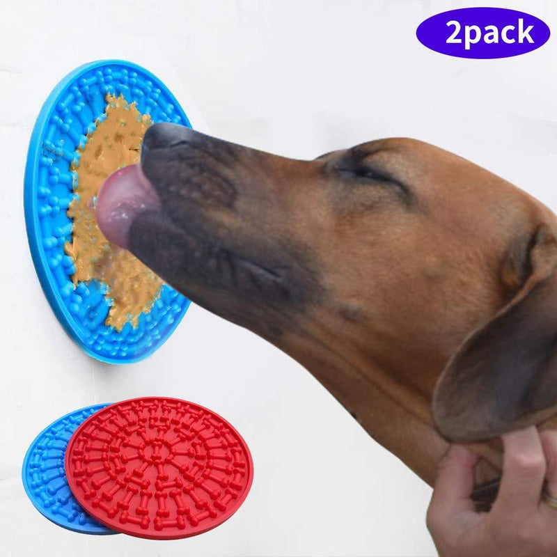 [Australia] - Andyrex Dog Lick Pad, Slow Feeder Dog Mat,Dog Peanut Butter Lick Pad,Pet Lick Mat for Pet Bathing, Grooming, and Dog Training（2Pack） 