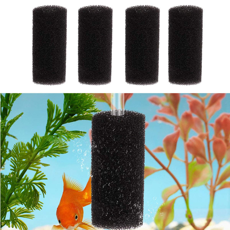 [Australia] - Ailinda 4PCS Pre Filter Sponge Aquarium Filter Foam Sponge Rolls Compatible Filter Accessories for Fish Tank Black-Large 