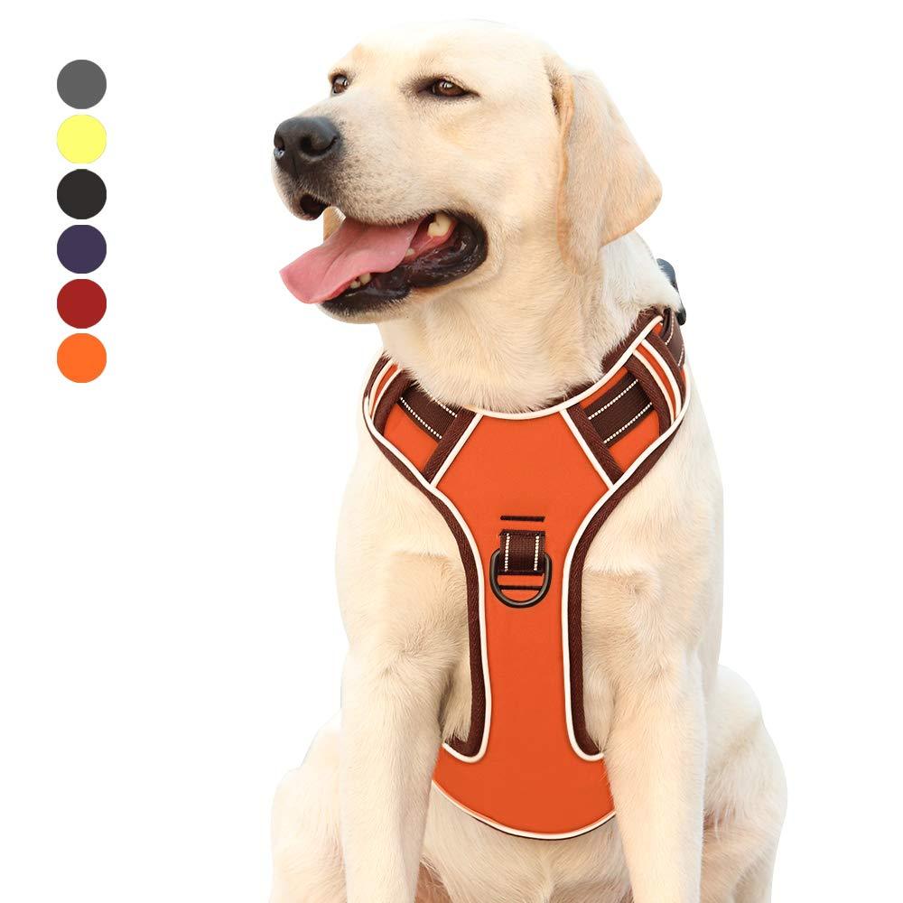 [Australia] - EAVSOW Dog Harness - No-Pull Pet Harness - Adjustable Outdoor Pet Vest - Reflective Oxford Material Vest for Dogs - Easy Control for Large Dogs 