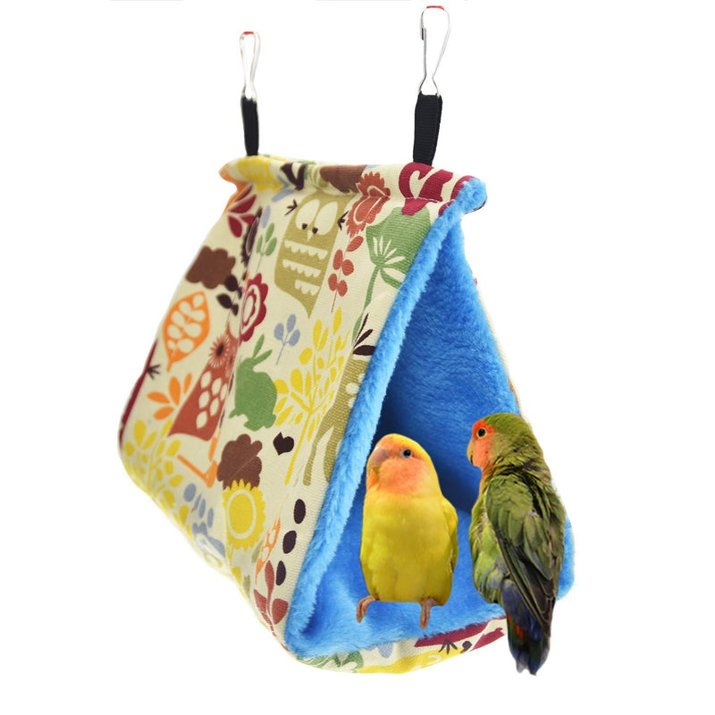 [Australia] - MuYaoPet Parrot Hammock Birds Nest Warm Plush Hanging Cage Tent for Birds Parrot Snuggle Hut Hideaway Bed for Macaws Cockatoos Budgies Parakeet Lovebird (9.46.55.5 inch, Yellow) 