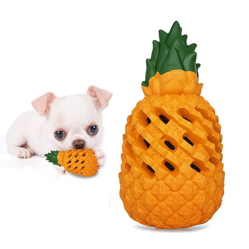 [Australia] - Fairwin Dog Pineapple Toys for Small Dog Breeds Chihuahua Pomeranian Corgi and Poodles- Food Grade Non-Toxic Puppy Teething Toy - Indestructible Bite-Resistant Tough Dog Chew Toys for Boredom 