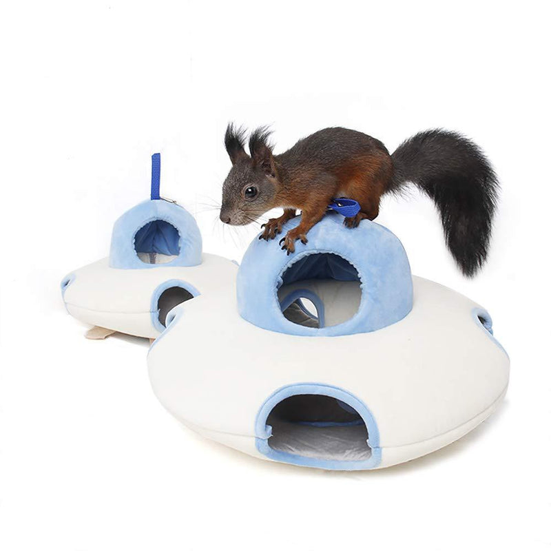 [Australia] - JanYoo Dwarf Hamster Tunnels Cute Accessories UFO Fleece Tubes Hideout Hanging Toys Cages for Gerbils Hedgehogs Small-Sized Animals 