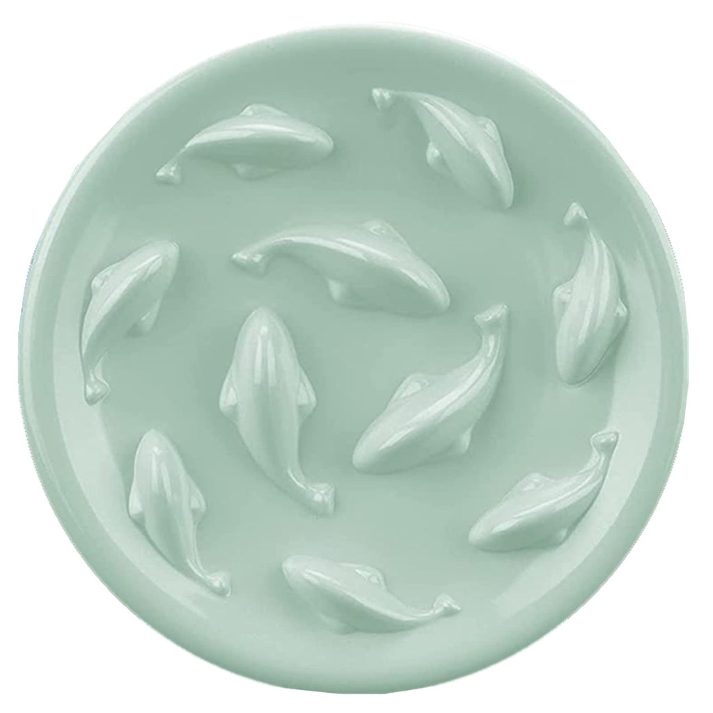 Slow Feeder Bowl for Cats and Small Dogs,Cilkus Fish Pool Design, Fun Interactive Bloat Stop Puzzle Feeder Bowl Healthy Eating Diet Made of Melamine Food Grade Material Dishwasher Safe Small (Pack of 1) Green - PawsPlanet Australia