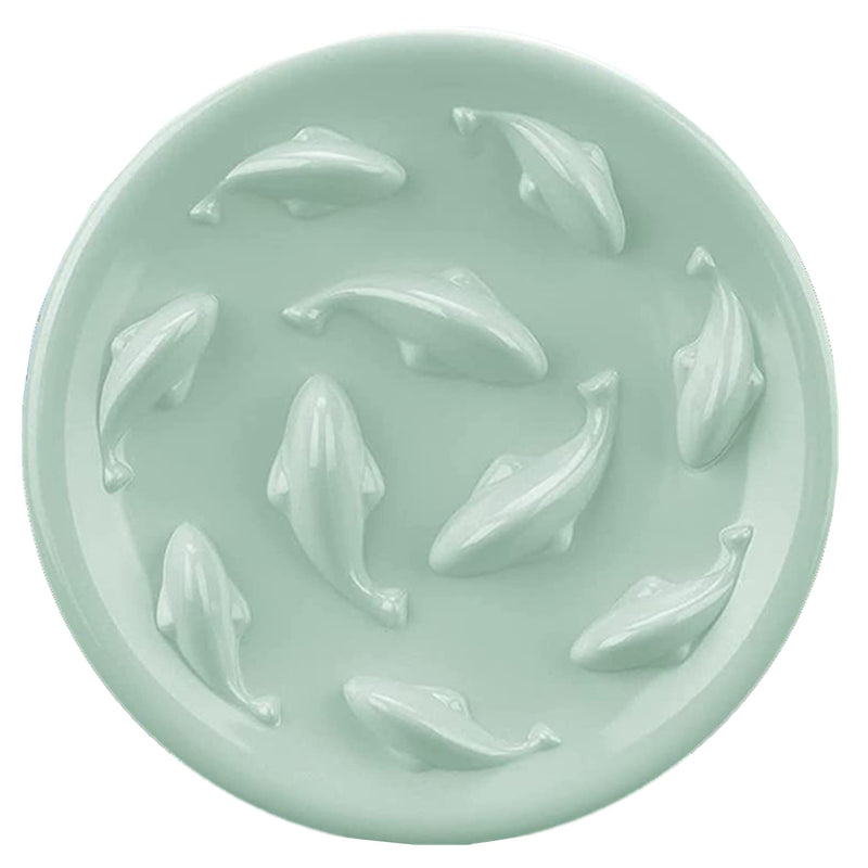 Slow Feeder Bowl for Cats and Small Dogs,Cilkus Fish Pool Design, Fun Interactive Bloat Stop Puzzle Feeder Bowl Healthy Eating Diet Made of Melamine Food Grade Material Dishwasher Safe Small (Pack of 1) Green - PawsPlanet Australia