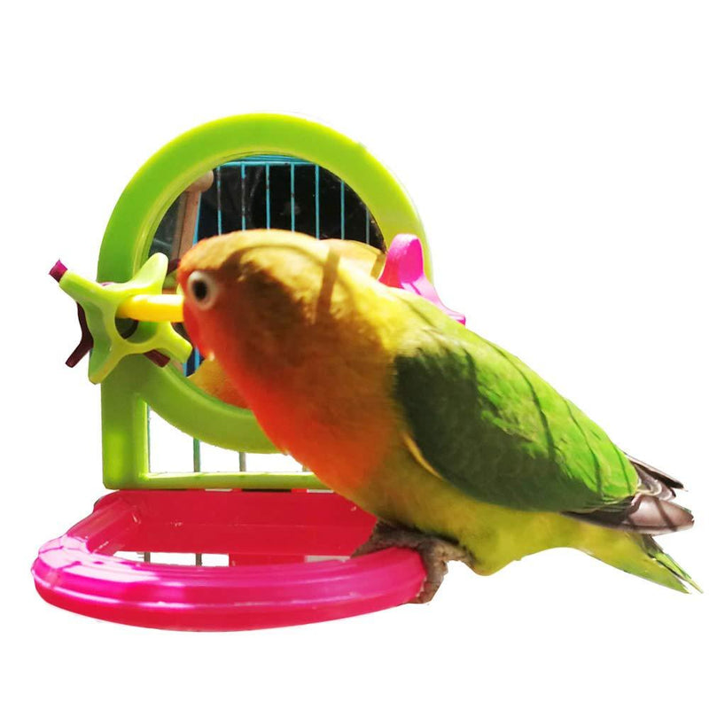 [Australia] - Mrli Pet Bird Toy Paddle Wheels with Mirror and Perch 