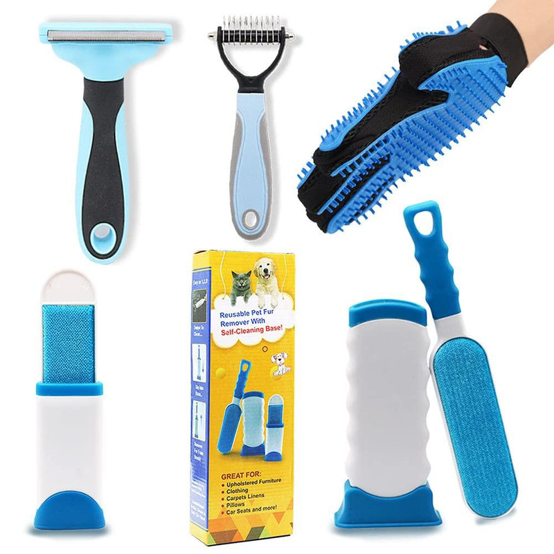 PetHaven Pet Hair Remover Glove & Self Cleaning Fur Remover Lint Remover Brush Bundle- Dog Brush and Cat Brush for Shedding & Undercoat Grooming Bundle,Long Short Pet Hair and Pet Hair Remover for Car - PawsPlanet Australia