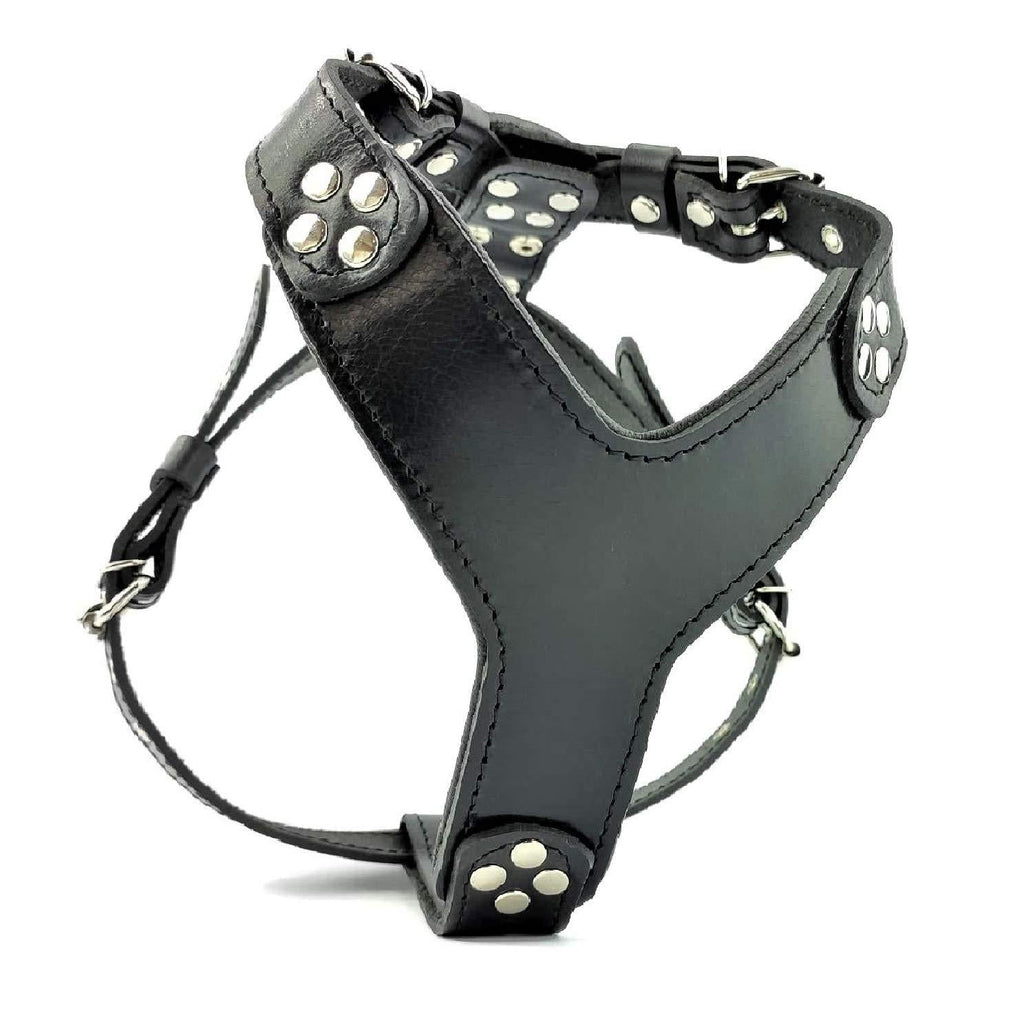 [Australia] - Bestia ''Style'' Leather Dog Harness. Black. 100% Leather. Handmade L/XL- for chest sizes of 23.6 - 45.3 inch 