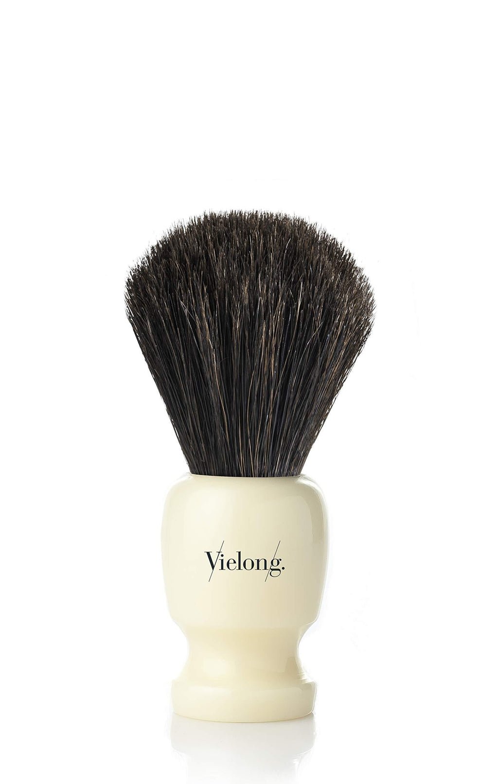 Vielong Black Horse Shaving Brush Vintage Comte with Ivory Resin Controller Diameter 24mm 70 g - PawsPlanet Australia