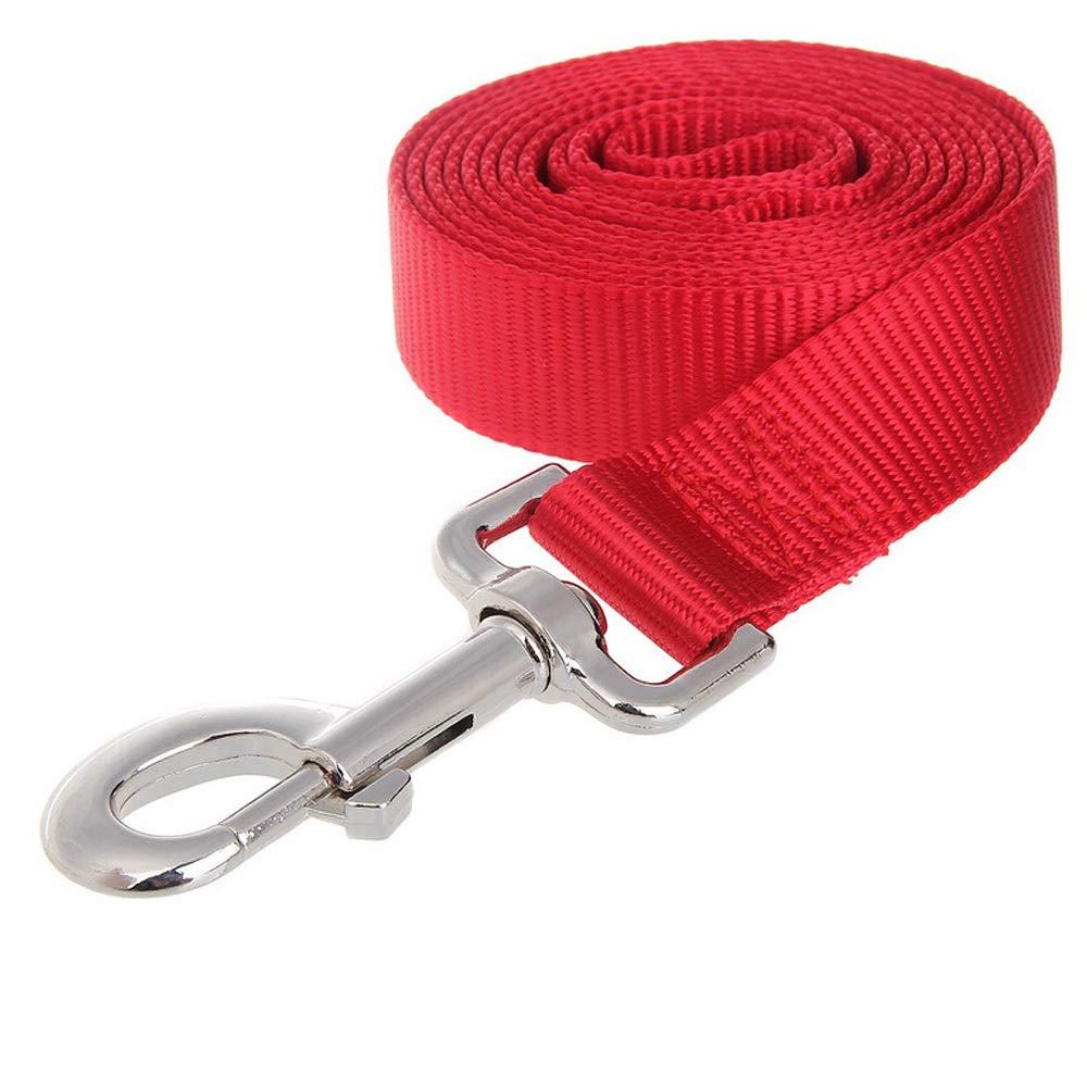 [Australia] - AEDILYS Dog Leash,Strong and Durable Traditional Style Leash with Easy to Use Collar Hook,Nylon Dog Leashs, Traction Rope, 6 Feet Long, 4/5 Inch Wide,Red 