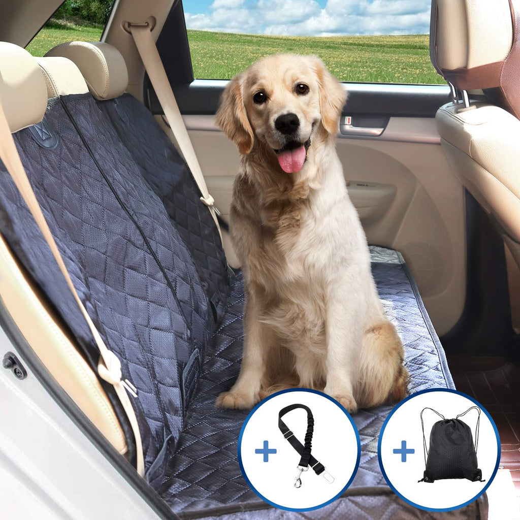 [Australia] - Petural Back Seat Cover – Waterproof Dog Car Seat Covers – Back Seat Protector for Pets with Armrest and Seat Belt – Tear Resistant and Easy to Install – Ideal for Dog and Kids, Travelling 