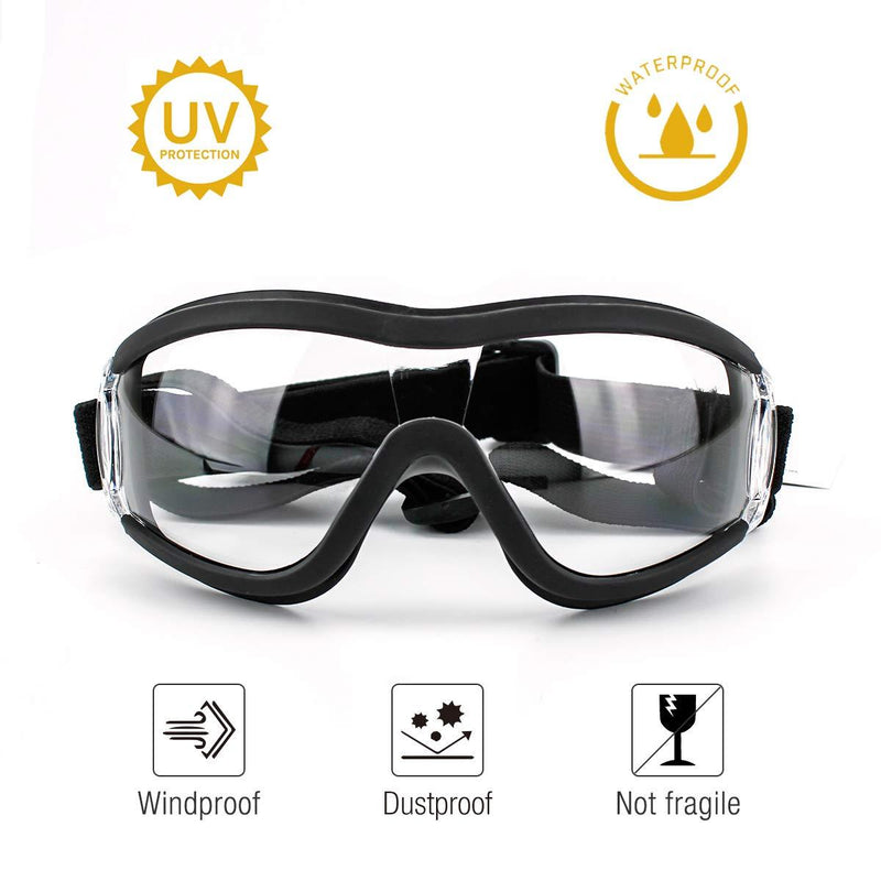 [Australia] - PETLESO Dog Goggles - Large Dog Eye Protection Doggles Windproof Sunglasses for Medium Large Dog Clear 