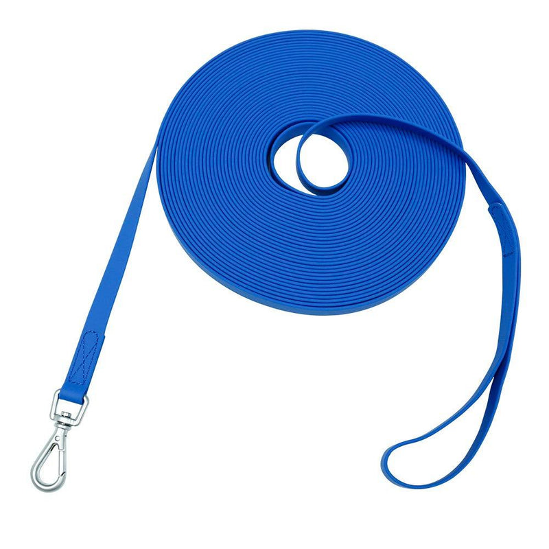 Waterproof Dog Training Leash 50FT 30FT 15FT 10FT 5FT Heavy Duty Recall Long Lead for Large Medium Small Dogs Blue - PawsPlanet Australia