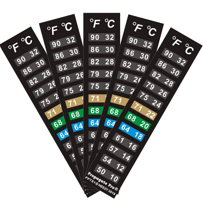 Stick On Thermometer Strip, Digital Temperature Display for Fermenting, Brewing, Wine, Beer, Kombucha or Aquariums. 50-90F (10-32C) Adhesive Sticker Vertical 5 or 10 Pack (5) - PawsPlanet Australia