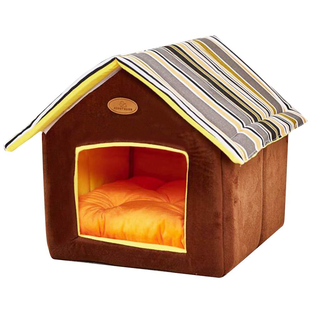 ShellKingdom Dog House, Foldable Pet Cat and Dog Bed with Cushion Pet Puppy Indoor House Grey - PawsPlanet Australia