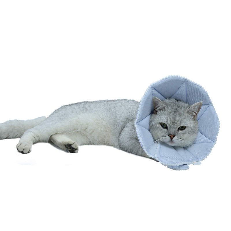 WZ PET Adjustable Dog Cat Cone,Soft Recovery Cat Cone Collar,Dog Protective Collar for Cats Surgery,Pink,Small,Medium S Blue - PawsPlanet Australia