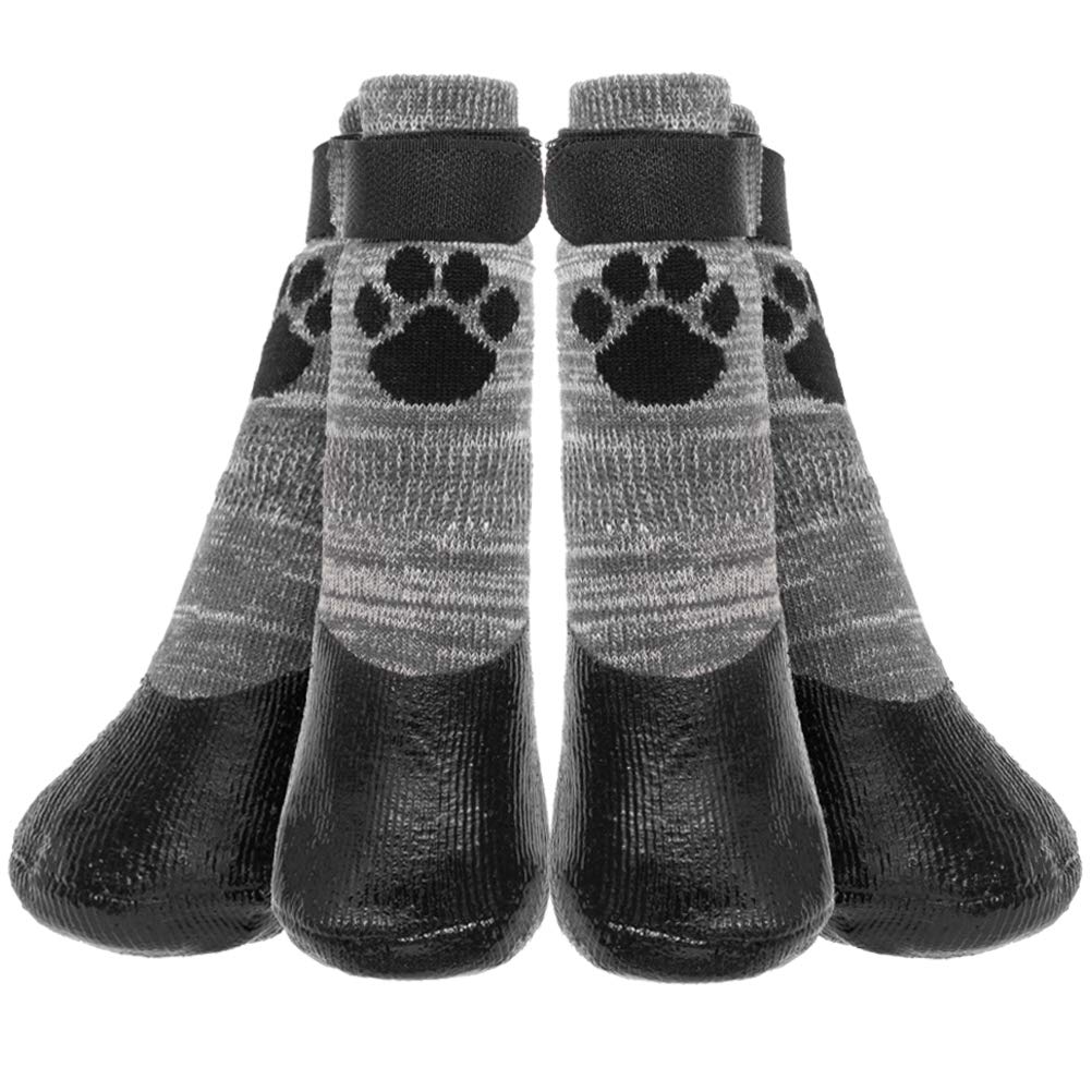 KOOLTAIL Anti Slip Dog Socks - Outdoor Dog Boots Waterproof Dog Shoes Paw Protector with Strap Traction Control for Hardwood Floors Small - PawsPlanet Australia