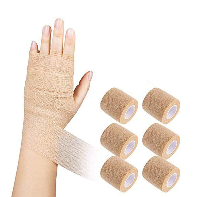 6 Rolls Cohesive Bandage, Self Adherent Wrap, 5cm x 4.5m Elastic Self Adhesive Tape, Medical Tape, Pet Vet Wrap for First Aid, First Aid Supplies for Sports, Wrist, Ankle Sprains & Swelling - PawsPlanet Australia