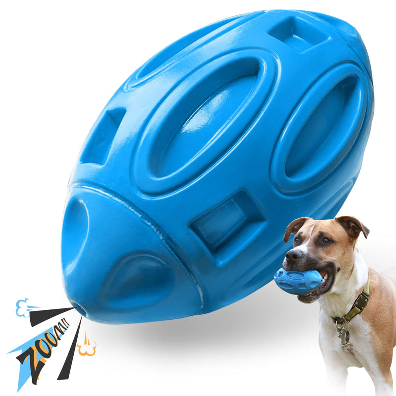 EASTBLUE Squeaky Dog Toys for Aggressive Chewers: Rubber Puppy Chew Ball with Squeaker, Almost Indestructible and Durable Pet Toy for Medium and Large Breed… Blue - PawsPlanet Australia