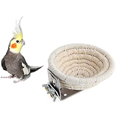 Orgrimmar Handmade Cotton Rope Bird Nest Breeding Nest Hatch House Cage for Budgie Parakeet Cockatiel Parakeet Conure Canary Finch Lovebird Small Parrot 1 PC - PawsPlanet Australia