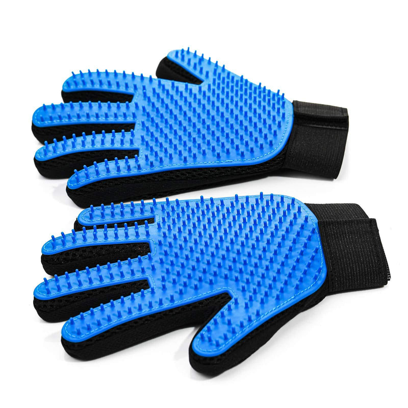 SUPERBEAR Pet Grooming Gloves for Dog Cat Gentle Deshedding Brush Glove Efficient Pet Hair Remover Glove for Dogs Cats with Long or Short Fur Massage Mitt with 259 Silicone Tips 1Pair - PawsPlanet Australia