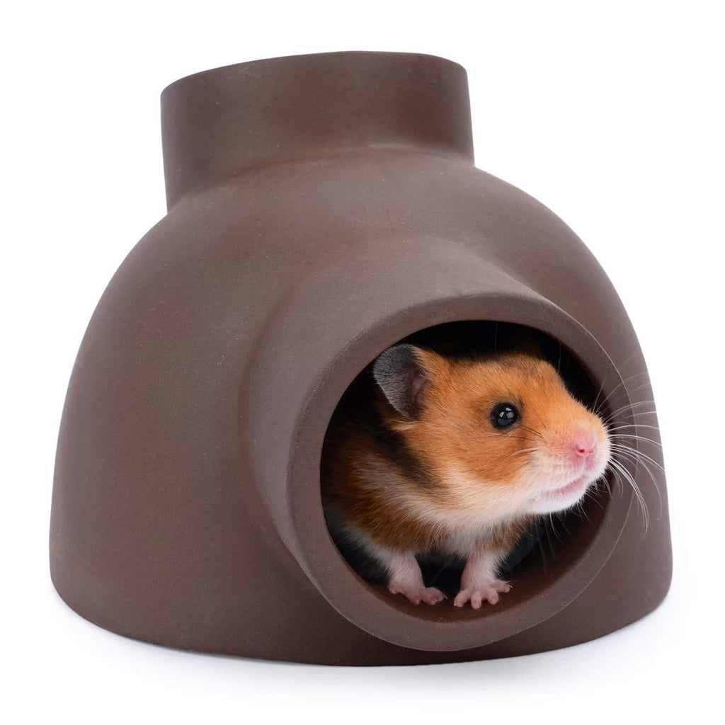 Niteangel Ceramic Hamster Tunnel & Tubes Hideout: for Dwarf Robo Syrian Hamsters Mice Rats or Other Small Animals Corner - PawsPlanet Australia