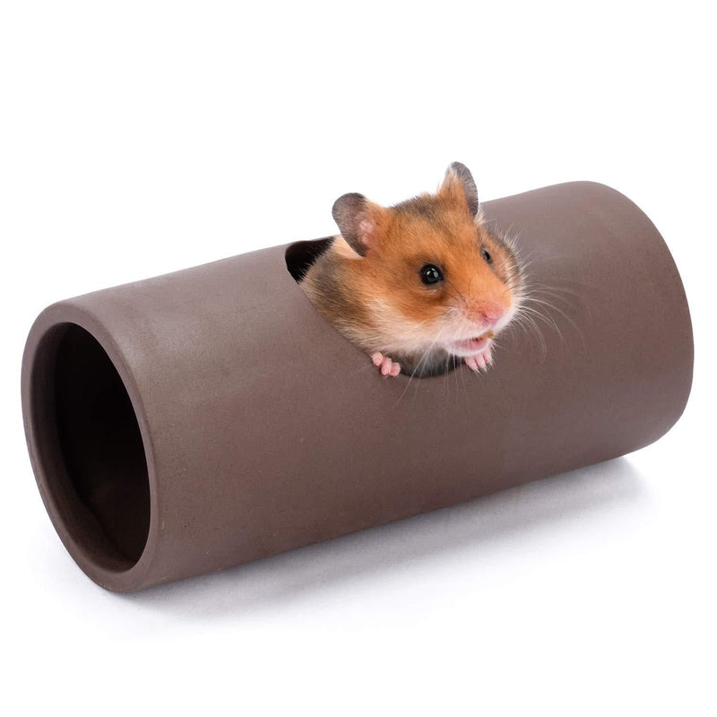 Niteangel Ceramic Hamster Tunnel & Tubes Hideout: for Dwarf Robo Syrian Hamsters Mice Rats or Other Small Animals Tunnel - Small - PawsPlanet Australia