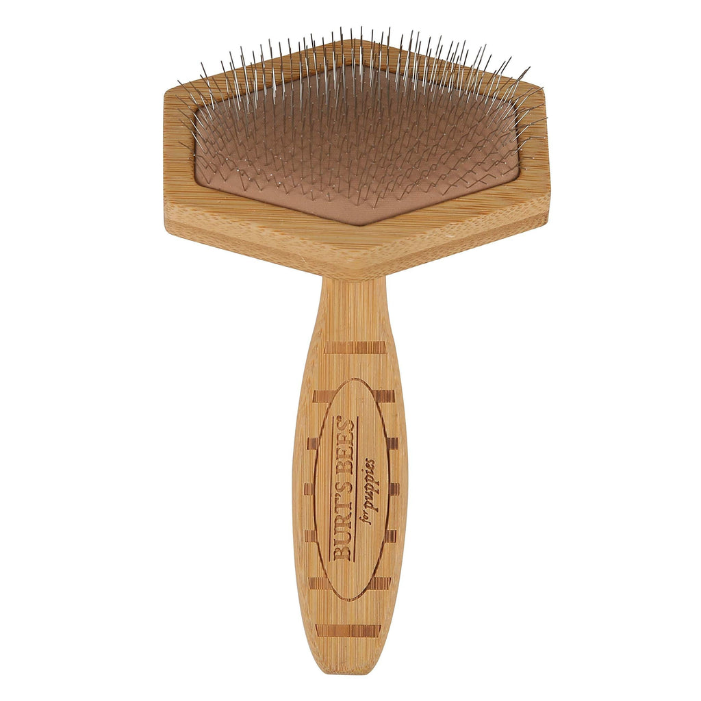 [Australia] - Burt's Bees for Dogs Double Sided Pin & Hemp Bristle Dog Brush One Size Puppy Slicker Brush 