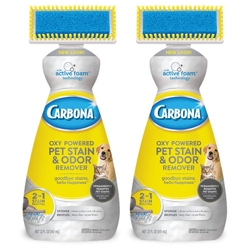 [Australia] - Carbona 2-in-1 Oxy-Powered Pet Stain & Odor Remover w/Active Foam Technology | 27.5 Fl Oz, 2 Pack 