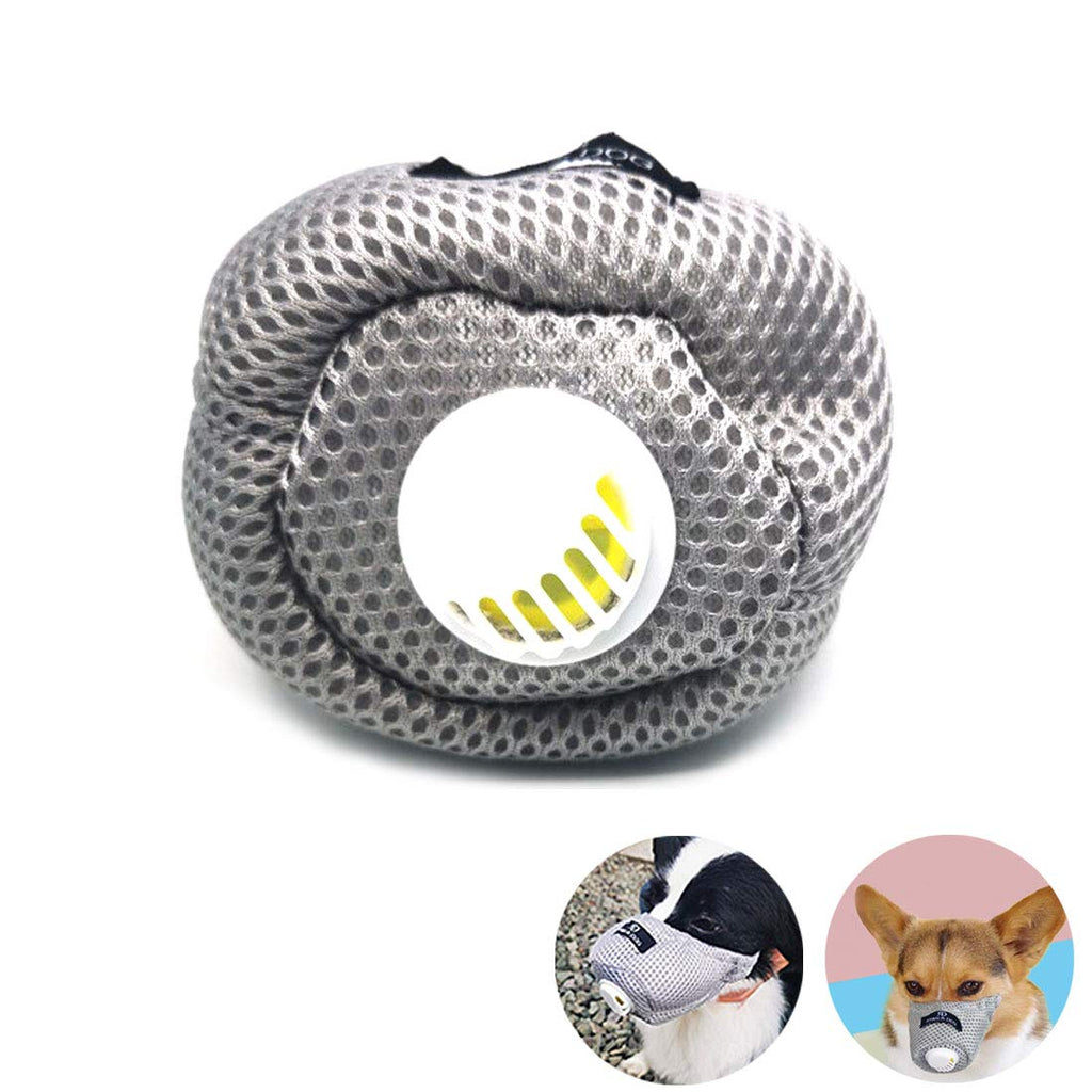 [Australia] - Soft Dog Muzzle Adjustable Dog Respirator Mask Pet Protective Mask Reusable Mesh Mouth Cover Anti Dust/Air Pollutants/Fog/Biting and Chewing for Small,Medium and Large Dogs L Pink with Breathing Valve 